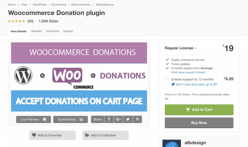 WooCommerce Donation Plugin