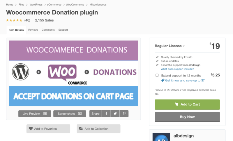 WooCommerce Donation Plugin