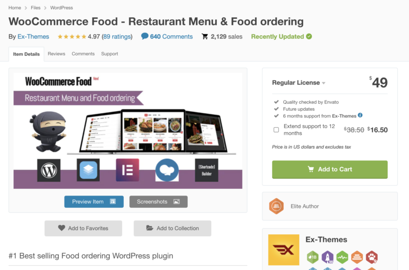 WooCommerce Food