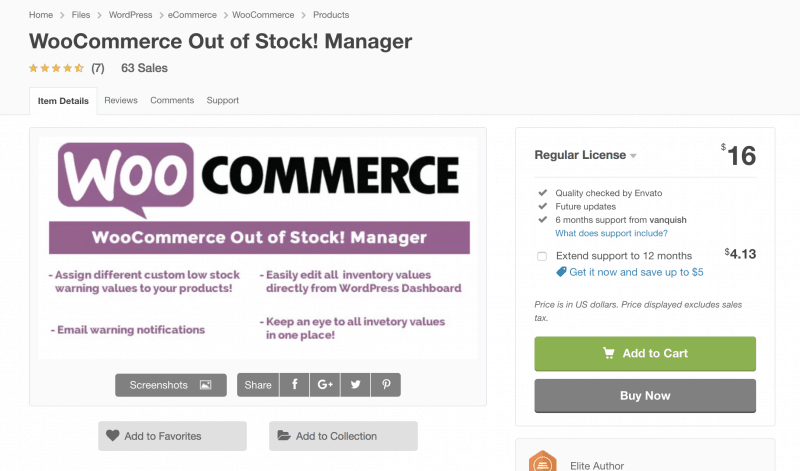 WooCommerce Out Of Stock Manager