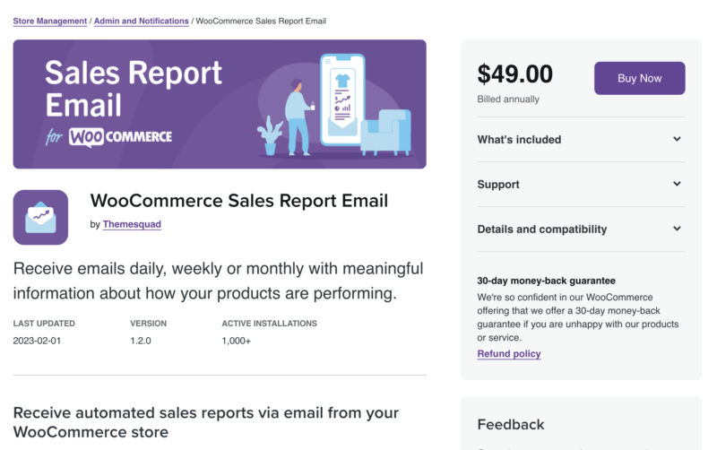 WooCommerce Sales Report Email