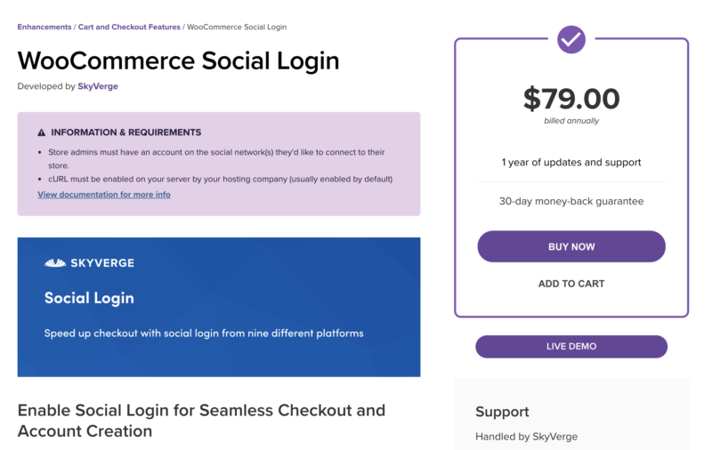 WooCommerce Social Login