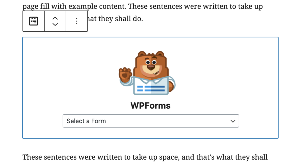 Wpforms Block