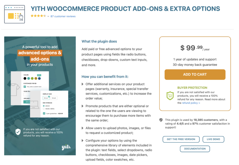 YITH WooCommerce Product Add-Ons & Extra Options