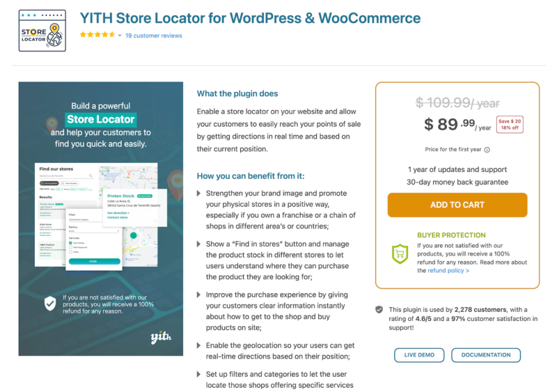 YITH Store Locator plugin