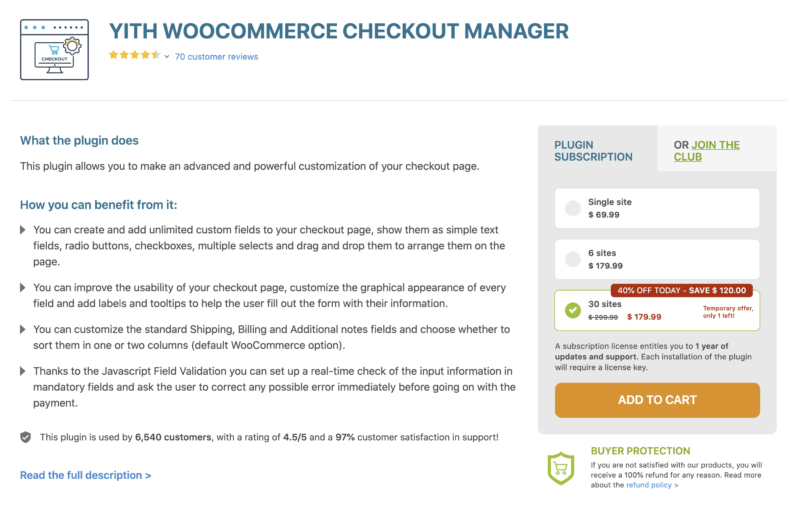 YITH WooCommerce Checkout Manager