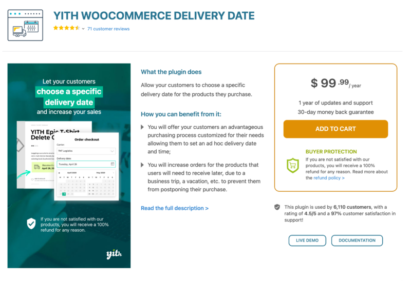 YITH WooCommerce Delivery Date